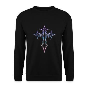 Goth Cross Y2K Emo Cross Gothic Aesthetic - Unisex Sweatshirt - black - Front - Alina (178cm) & Michal (187cm)