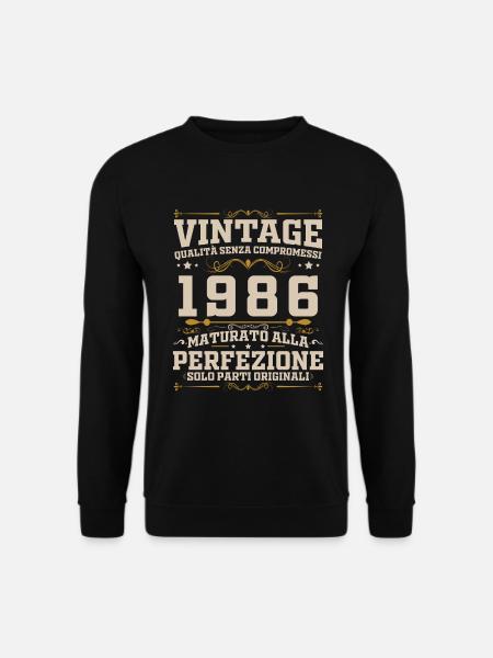 40 Jahre 1986 Vintage Retro Geburtstagsgeschenk - Unisex Pullover - Schwarz