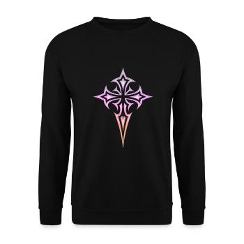 Goth Cross Y2K Emo Cross Gothic Aesthetic - Unisex Sweatshirt - black - Front - Alina (178cm) & Michal (187cm)