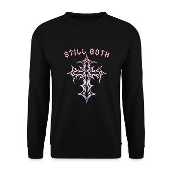 Toujours gothique ! Esthétique gothique Croix Y2K - Sweat-shirt Unisexe - noir - Devant - Alina (178cm) & Michal (187cm)