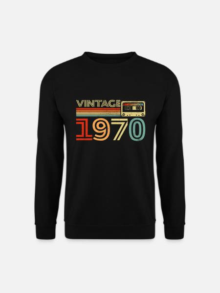 1970's Vintage Retro Birthday Gift - Unisex Sweatshirt - black
