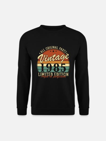 40 Jahre 1985 Vintage Retro Geburtstagsgeschenk - Unisex Pullover - Schwarz