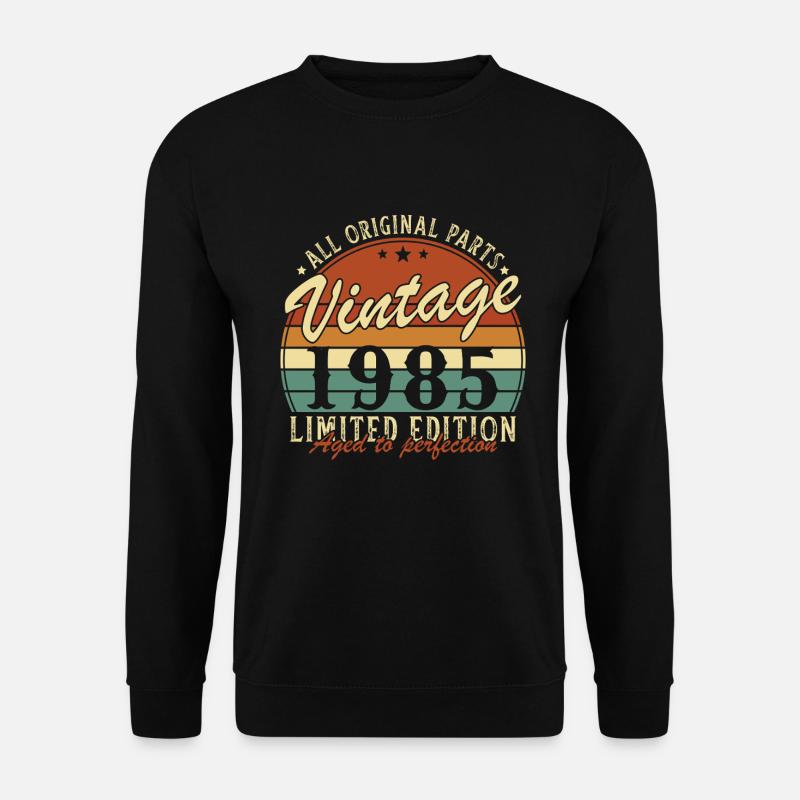 40 Jahre 1985 Vintage Retro Geburtstagsgeschenk - Unisex Pullover - Schwarz