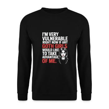 Goth Girl Sarcastic Goth Mommy Quote - Unisex Sweatshirt - black - Front - Alina (178cm) & Michal (187cm)