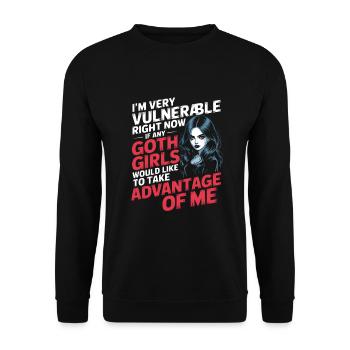 Goth Girl Sarcastic Goth Mommy Quote - Unisex Sweatshirt - black - Front - Alina (178cm) & Michal (187cm)