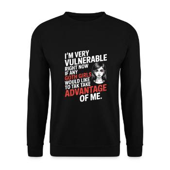 Goth Girl Sarcastic Goth Mommy Quote - Unisex Sweatshirt - black - Front - Alina (178cm) & Michal (187cm)