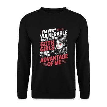 Goth Girl Sarcastic Goth Mommy Quote - Unisex Sweatshirt - black - Front - Alina (178cm) & Michal (187cm)
