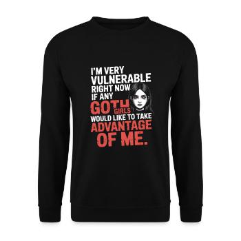 Goth Girl Sarcastic Goth Mommy Quote - Unisex Sweatshirt - black - Front - Alina (178cm) & Michal (187cm)
