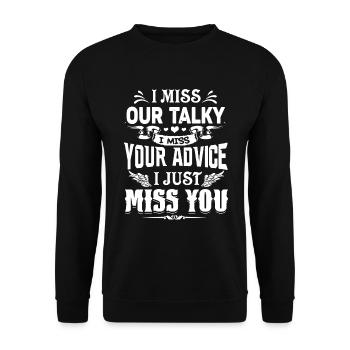 I Just Miss You - Unisex Sweatshirt - black - Front - Alina (178cm) & Michal (187cm)