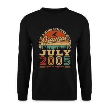 July 2005 Vintage Retro Birthday Gift - Unisex Sweatshirt - black - Front - Alina (178cm) & Michal (187cm)