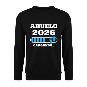 Grand-père 2026 Chargement Cadeau pour le futur grand-père - Sweat-shirt Unisexe - noir - Devant - Alina (178cm) & Michal (187cm)