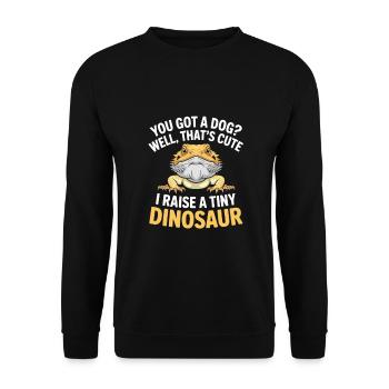 Bartagame Reptilien Liebhaber Echse Haustier - Unisex Pullover - Schwarz - Vorne - Alina (178cm) & Michal (187cm)