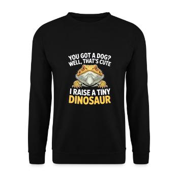 Bartagame Reptilien Liebhaber Echse Haustier - Unisex Pullover - Schwarz - Vorne - Alina (178cm) & Michal (187cm)
