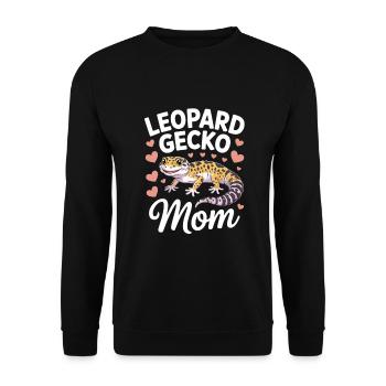 Léopard Gecko Maman Léopards Gecko Reptiles - Sweat-shirt Unisexe - noir - Devant - Alina (178cm) & Michal (187cm)