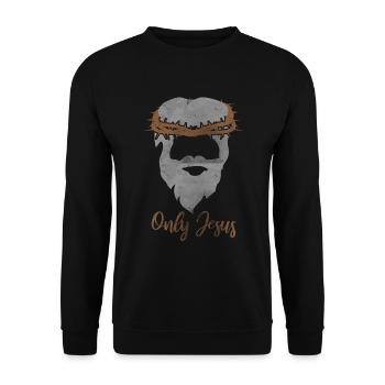 Jesus - Only Jesus - Unisex Pullover - Schwarz - Vorne - Alina (178cm) & Michal (187cm)