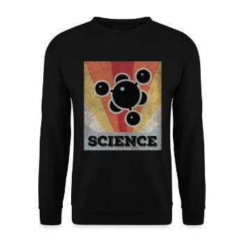 Science - Atom - Unisex Pullover - Schwarz - Vorne - Alina (178cm) & Michal (187cm)