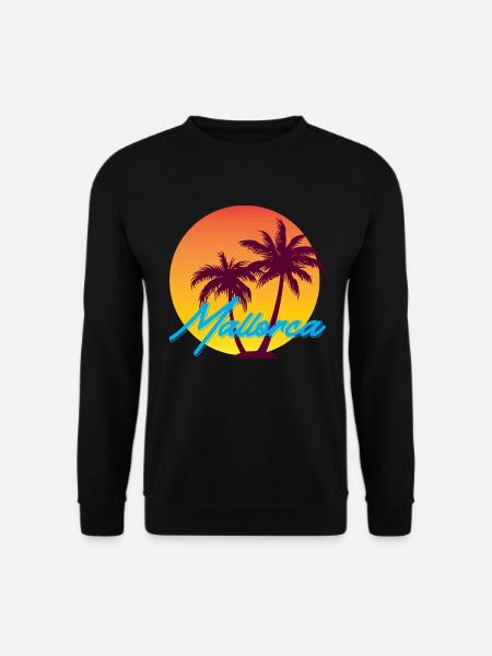 Mallorca - palm trees - Unisex Sweatshirt - black
