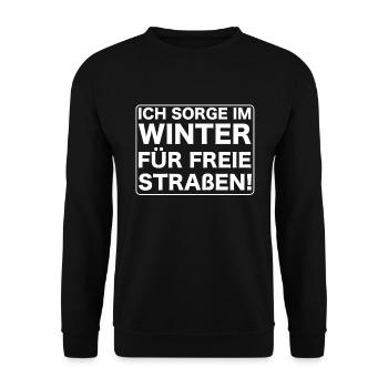 Winterdienst Straßenmeisterei Geschenkidee Beruf - Unisex Pullover - Schwarz - Vorne - Alina (178cm) & Michal (187cm)