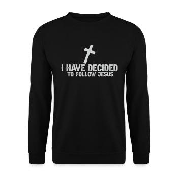 Jésus - j'ai décidé de suivre Jésus - Sweat-shirt Unisexe - noir - Devant - Alina (178cm) & Michal (187cm)