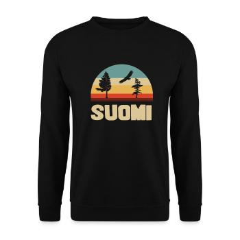 suomi - Unisex Pullover - Schwarz - Vorne - Alina (178cm) & Michal (187cm)