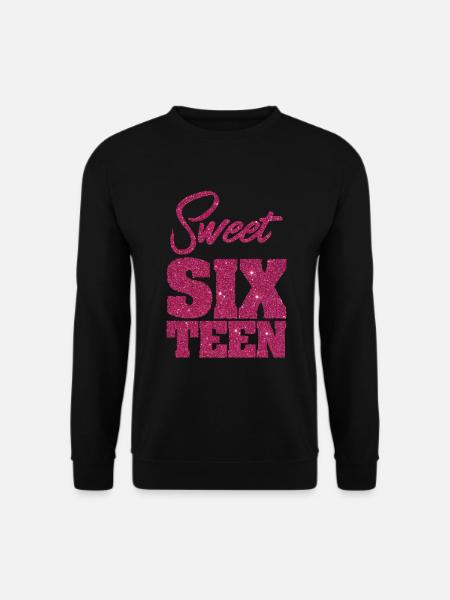 Birthday - Sweet 16 Sixteen Geburtstag - Unisex Pullover - Schwarz