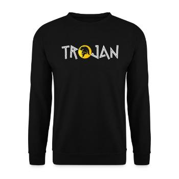 Troja Sparta Krieg Achilles - Unisex Pullover - Schwarz - Vorne - Alina (178cm) & Michal (187cm)