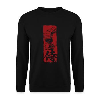 Samurai Japan - Unisex Sweatshirt - black - Front - Alina (178cm) & Michal (187cm)