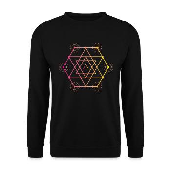 Geometrie Mathe Mathematik - Unisex Pullover - Schwarz - Vorne - Alina (178cm) & Michal (187cm)