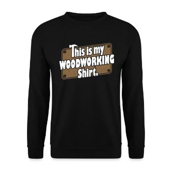 Chemise de travail en bois - Sweat-shirt Unisexe - noir - Devant - Alina (178cm) & Michal (187cm)