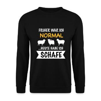 Schaf Schafe Hirte Schäfer Schafbesitzer Geschenk - Unisex Pullover - Schwarz - Vorne - Alina (178cm) & Michal (187cm)