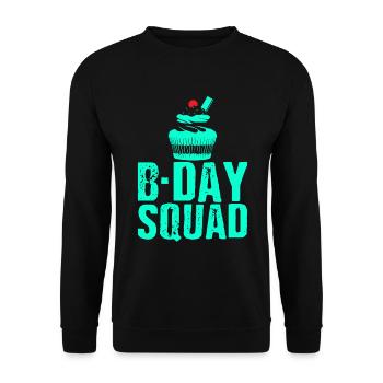 Birthday Geburtstag - Unisex Pullover - Schwarz - Vorne - Alina (178cm) & Michal (187cm)