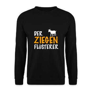 Ziegen Flüsterer - Unisex Pullover - Schwarz - Vorne - Alina (178cm) & Michal (187cm)