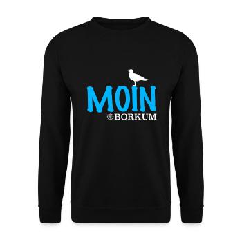 Borkum Nordsee Insel Design - Unisex Pullover - Schwarz - Vorne - Alina (178cm) & Michal (187cm)