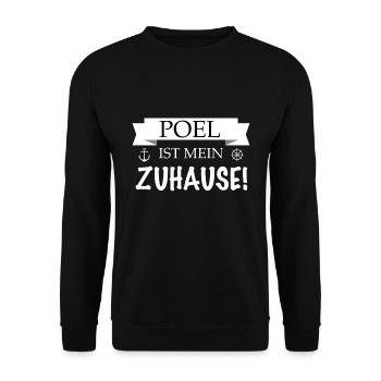 Poel Ostsee Insel Design - Unisex Pullover - Schwarz - Vorne - Alina (178cm) & Michal (187cm)