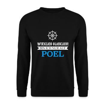 Poel Ostsee Insel Design - Unisex Pullover - Schwarz - Vorne - Alina (178cm) & Michal (187cm)