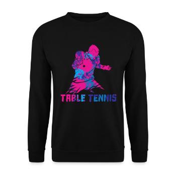 Ping pong table tennis - Unisex Sweatshirt - black - Front - Alina (178cm) & Michal (187cm)