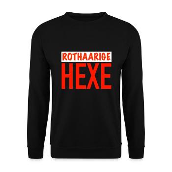 Rothaarige Hexe - Unisex Pullover - Schwarz - Vorne - Alina (178cm) & Michal (187cm)