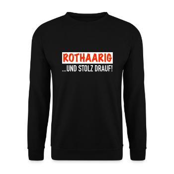 Rothaarig und stolz drauf - Unisex Pullover - Schwarz - Vorne - Alina (178cm) & Michal (187cm)