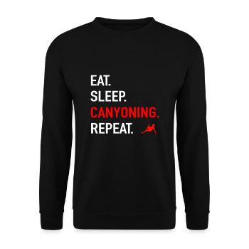 Canyoning - Unisex Sweatshirt - black - Front - Alina (178cm) & Michal (187cm)