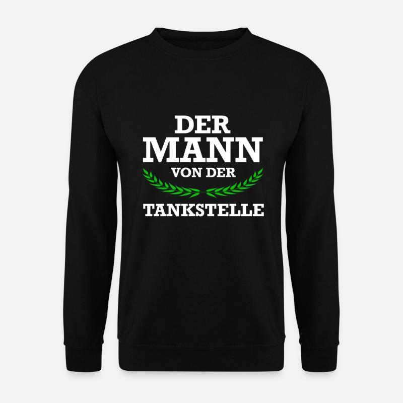 Tankstelle Shop Zapfsäule Tankwart Geschenk - Unisex Pullover - Schwarz