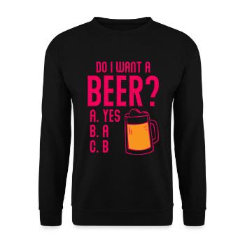 Bière artisanale - Sweat-shirt Unisexe - noir - Devant - Alina (178cm) & Michal (187cm)
