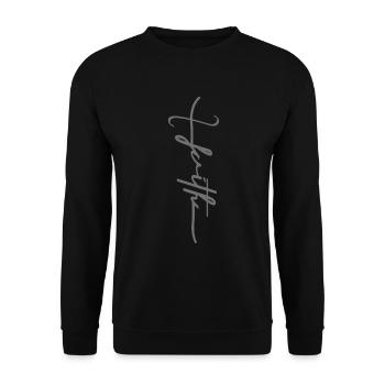 jesus jesus christusFaith Glaube Glauben Jesus - Unisex Pullover - Schwarz - Vorne - Alina (178cm) & Michal (187cm)