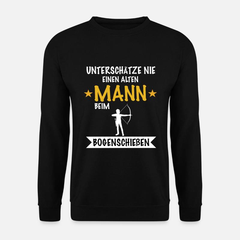 Bogenschießen Bogenschütze Bogen Geschenk - Unisex Pullover - Schwarz