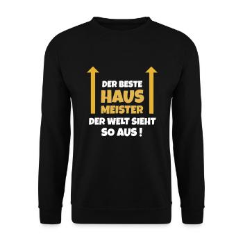 Hausmeister - Unisex Pullover - Schwarz - Vorne - Alina (178cm) & Michal (187cm)