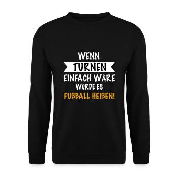 Turnen Turnerin Geschenkidee - Unisex Pullover - Schwarz - Vorne - Alina (178cm) & Michal (187cm)