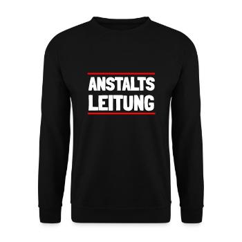 Anstaltsleitung Psychiatrie Geschenkidee - Unisex Pullover - Schwarz - Vorne - Alina (178cm) & Michal (187cm)