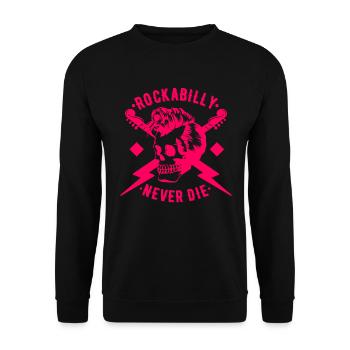 Rockabilly rock n roll music - Unisex Sweatshirt - black - Front - Alina (178cm) & Michal (187cm)