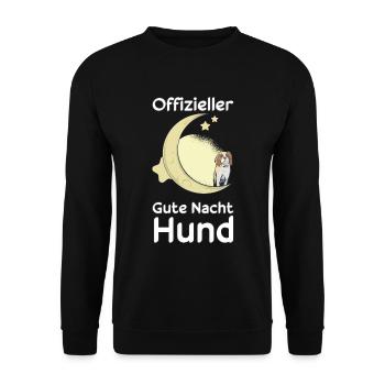 Schlaf Hund Hunde Nachthemd Geschenkidee - Unisex Pullover - Schwarz - Vorne - Alina (178cm) & Michal (187cm)