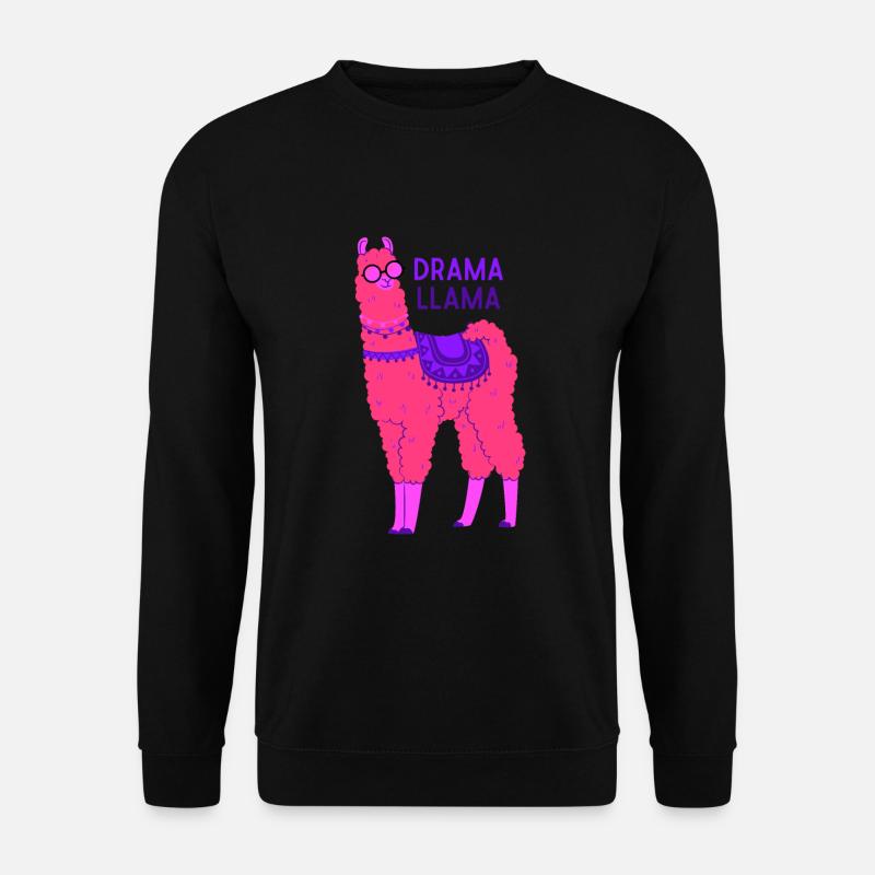 Drama Llama Lama - Unisex Pullover - Schwarz