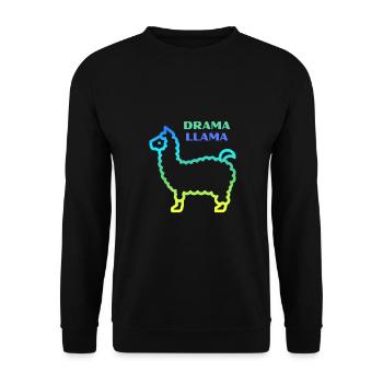 Lama lama dramatique - Sweat-shirt Unisexe - noir - Devant - Alina (178cm) & Michal (187cm)